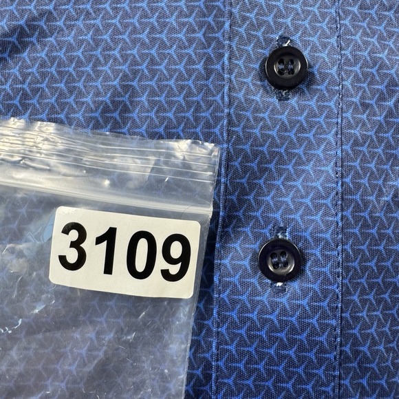 Collars & Co. Blue Geometric Dress Collar Men's Polo Shirt Size S NWOT - Picture 6 of 6